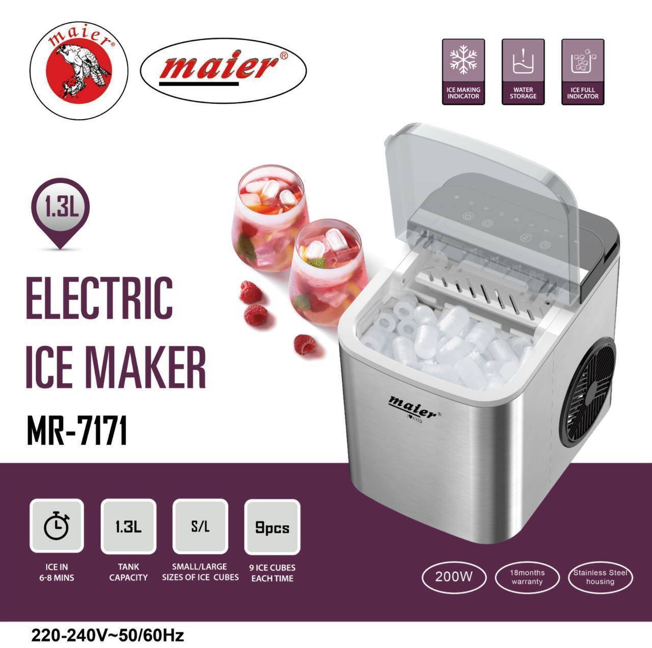 یخ‌ساز و یخ‌ریز مایر مدل Maier MR-7171